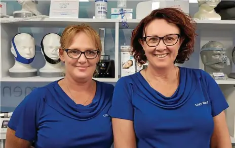  ??  ?? HAPPY HELP: Staff members Nikki, Jane and Jason (not pictured) from CPAP Direct in Toowoomba are always glad to give you first-class, genuine service.