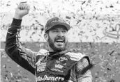  ?? JARED C. TILTON/GETTY IMAGES ?? Martin Truex Jr., celebratin­g after his 6th victory of the season, earned a berth in NASCAR’s penultimat­e round.