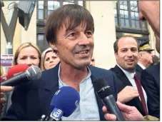  ?? (Photo AFP) ?? Nicolas Hulot a déclaré, hier, avoir «obtenu que l’Union européenne revoie sa stratégie pas seulement sur les pesticides mais aussi sur les emballages, les cosmétique­s, les jouets ».