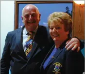  ??  ?? Winner of the lady captain’s prize to men Tom Cox with Wicklow Golf Club lady captain Doreen McGettigan.