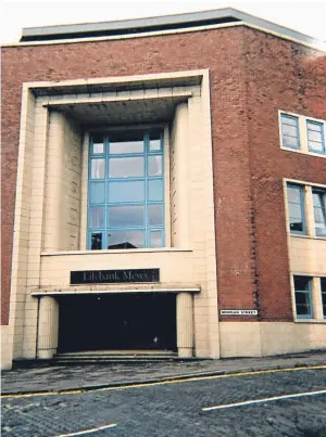  ??  ?? “This imposing frontage could grace any theatre,” says Fraser Elder, “but what was the building’s true function? The answer is that the SCWA Taybank Jute Works on Arbroath Road and Morgan Street was opened in 1949. Today it is the frontage for Lilybank...