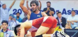  ?? PTI ?? With the Sushil Kumar and Yogeshwar Dutt era over, Bajrang Punia (pic) could be portrayed as the next big thing in Indian wrestling.