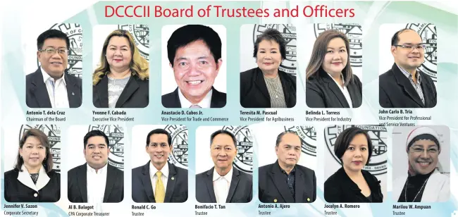  ??  ?? Antonio T. dela Cruz Jennifer V. Sazon Yvonne F. Cabada Al B. Balagot Ronald C. Go Anastacio D. Cubos Jr. Bonifacio T. Tan Teresita M. Pascual Antonio A. Ajero Belinda L. Torress Jocelyn A. Romero John Carlo B. Tria Marilou W. Ampuan