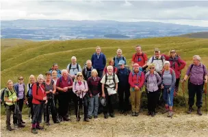  ??  ?? Views The low walk Duncanrig Ramblers enjoy the sights