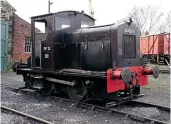  ??  ?? The Tanfield Railway’s diesel No. 2 is a regular sight out and about on the line. It was one of a series of six 0-4-0 diesel electric locomotive­s built as demonstrat­ors for potential industrial railway customers by Armstrong Whitworth, which was among the pioneers of early diesel traction at its Scotswood Works in Newcastle. Built in 1933, the locomotive was demonstrat­ed on Teesside before becoming No. 2 at A Reyrolle & Co at Hebburn on Tyneside. It is pictured outside Marley
Hill shed on November 17, 2019, where it is also often used on shunting duties.