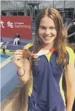  ??  ?? Mia Leech won a bronze.