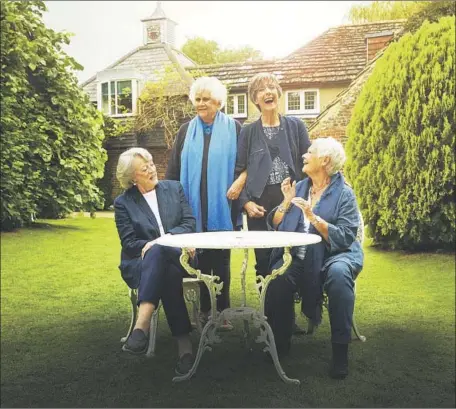  ?? Mark Johnson ?? NO TEA here but plenty of laughs from British actresses and friends Maggie Smith, left, Joan Plowright, Eileen Atkins and Judi Dench.