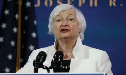  ??  ?? Janet Yellen, the new US Treasury secretary, said: ‘Economists don’t always agree, but I think there is a consensus now: without further action, we risk a longer, more painful recession now – and long-term scarring of the economy later.’ Photograph: Leah Millis/Reuters