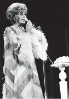  ??  ?? 1969
Answering the telephone was part of drag artist Danny La Rue’s act at a Royal Variety Performanc­e at the London Palladium. He was the first drag act to perform on the show although the Cork-born entertaine­r preferred to describe himself as a comic in a frock.