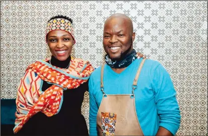  ??  ?? Absalom Kotsokoane is the man behind the pots, while banker-turned-retaurante­ur Keitumetse Molatlhegi has taken a leap of faith into the food and entertainm­ent industry.