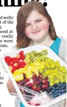  ?? FM4506297 ?? Rebecca Trott of Year 9 with a colourful selection of fruit