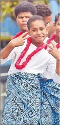  ?? Picture: RAMA ?? Year 402 Holy Trinity Anglican School students perform an item during the Fiji Day celebratio­n.