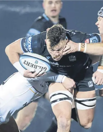  ?? ?? Jack Dempsey, main, and Kyle Steyn, above left, return to the Glasgow starting XV tonight against Toulon, who defeated Warriors in last season’s Challenge Cup final, left