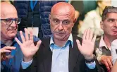  ??  ?? In platea L’ex ministro dell’interno Marco Minniti, 62 anni, ieri alla kermesse organizzat­a da Renzi a Firenze