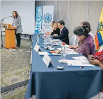  ?? CORTESÍA ?? Cita. La ministra en la reunión anual del grupo de la ONU sobre indígenas.