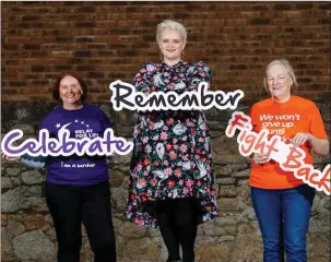  ??  ?? At the national launch of Relay For Life (from left) – Gay Murphy, Chair of Relay For Life Wexford; 2FM DJ Louise McSharry; and Gillian Wild of Relay For Life Wexford.