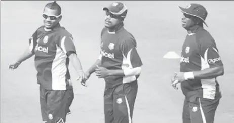  ??  ?? From left to right, Sunil Narine, Darren Bravo and Kieron Pollard … have been warned about their future involvemen­t in West Indies cricket.
