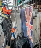  ?? STUFF ?? A historic emblem symbolisin­g courage and resilience was retrieved from the Christchur­ch Cathedral.