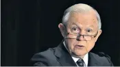  ??  ?? Jeff Sessions, the US Attorney General, received the letter detailing the UK Governmen’s legal position