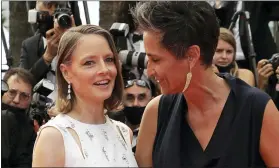  ??  ?? Jodie Foster, left, and Alexandra Hedison at the Cannes Film Festival.