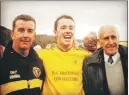  ?? ?? Davy MacPherson, pictured left, with his son David and his father Donald celebratin­g the 2004 Camanachd Cup success.