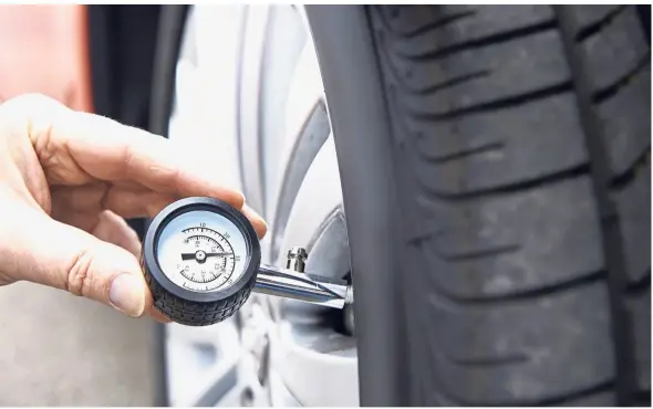  ??  ?? Check tyre pressure regularly for better fuel economy and optimum grip performanc­e.