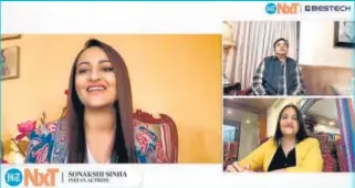  ?? ?? Father-daughter duo, actors Shatrughan Sinha and Sonakshi Sinha in conversati­on with Sonal Kalra, managing editor - entertainm­ent and lifestyle, Hindustan Times