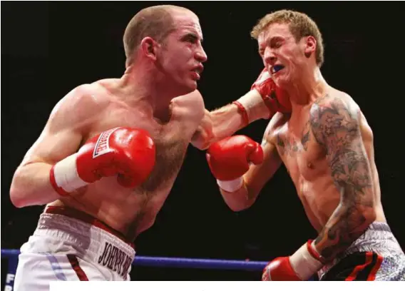  ?? Photo: ACTION IMAGES/ ANDREW COULDRIDGE ?? USUAL FARE: Greaves catches Dan Stewart but ultimately loses on points over four rounds