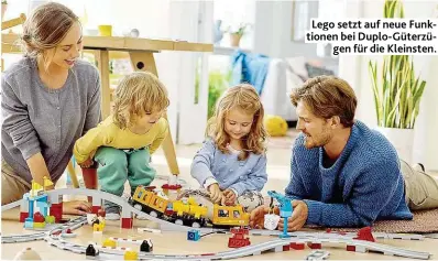  ??  ?? Lego setzt auf neue Funktionen bei Duplo-Güterzügen für die Kleinsten.