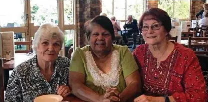  ?? Photos: Contribute­d ?? CATCHING UP: Carmel Johnson, Barb Goodwin and Cheryl Roberts catch up for lunch after 55 years.