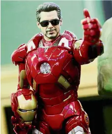  ??  ?? Lifelike: A figurine of Tony Stark @ Iron Man.