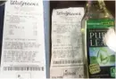  ?? | ATTORNEY ELIZABETH FEGAN ?? Receipts showing two separate transactio­ns in whichWalgr­eens stores in Hoffman Estates and Chicago allegedly charged the sweetened beverage tax on unsweetene­d drinks.