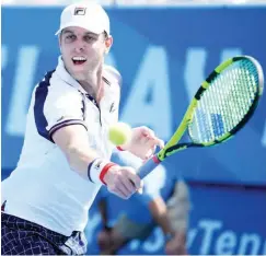  ??  ?? Sam Querrey in action during a recent tennis championsh­ip