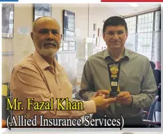  ?? ?? Mr. Fazal Khan (Allied Insurance Services)