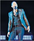  ??  ?? Alienated: John Legend, in concert at the 02 Arena, was cut off from his musicians