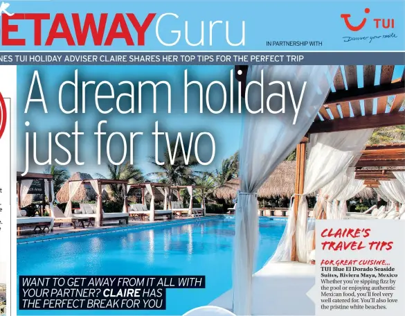  ??  ?? £524pp, from London Gatwick Airport