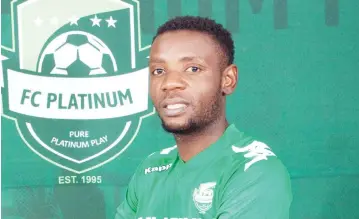  ??  ?? PLATINUM HERO . . . Rodwell Chinyegete­re scored a hat-trick in Beira on Saturday to power FC Platinum to victory over UD Songo in a CAF Champions League match