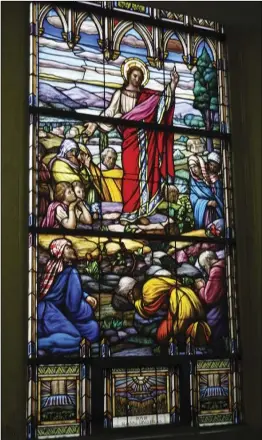  ?? Photo by Joseph B. Nadeau ?? One of the church’s stained glass windows created by noted Italian religious artist Guido Nincheri of Montreal.