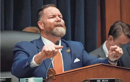  ?? JACK GRUBER/USA TODAY ?? “It is impossibly hard to grasp how antisemiti­sm has become such a dominant force in our K-12 schools,” Rep. Aaron Bean, R-Fla., chair of the House Education Subcommitt­ee on Early Childhood Elementary and Secondary Education, said in his opening statement.