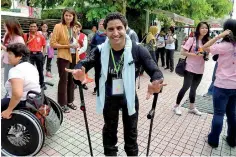  ?? ?? A differentl­y abled Moroccan tour guide.
Pic courtesy disabled-tourist-guide.com