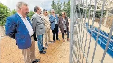  ?? ?? Javier Lambán visitó ayer Utrillas, donde participó en una comida-mitin.