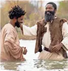  ?? PROVIDED BY MORIS PUCCIO ?? Clarence (LaKeith Stanfield, left) shares a moment with John the Baptist (David Oyelowo) in “The Book of Clarence.”