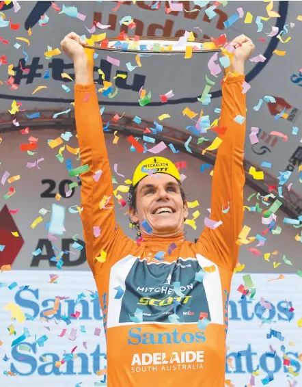  ?? Picture: AAP IMAGE ?? Daryl Impey celebrates after winning the Tour Down Under in Adelaide