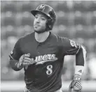  ?? JOHN MINCHILLO/AP ?? Brewers outfielder Ryan Braun, seen in 2019, announced his retirement Tuesday.