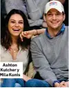  ??  ?? Ashton Kutcher y Mila Kunis