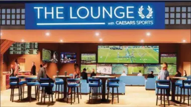  ?? PHOTO COURTESY ONEIDA INDIAN NATION ?? This rendering shows the planned “The Lounger with Caesars Sports” to be built at the Turning Stone Resort and Casino, Point Place Casino, and Yellow Brick Road Casino.