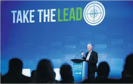  ?? CHRIS ROUSSAKIS FOR NATIONAL POST ?? Preston Manning delivers his opening remarks at the Manning Centre Conference in Ottawa on Friday.