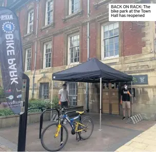  ??  ?? BACK ON RACK: The bike park at the Town Hall has reopened