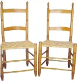  ??  ?? Early Canadian slat-back chairs may appear primitive, but there is much skill involved in making them.