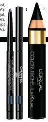  ?? 1. Stylo Yeux Waterproof,
C hanEL (21,30 €). 2. Color riche Le Kajal,
L’o réaL P aris (7,95 €). 3. Máscara Studio Sculpt
Lash, M.A.C (20,50 €). ??